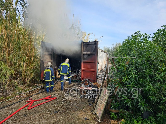 Κρήτη: Συναγερμός στη Πυροσβεστική για επικίνδυνη φωτιά σε αποθήκη με ξύλα
