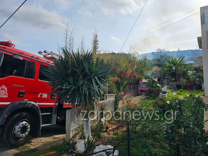 Κρήτη: Συναγερμός στη Πυροσβεστική για επικίνδυνη φωτιά σε αποθήκη με ξύλα